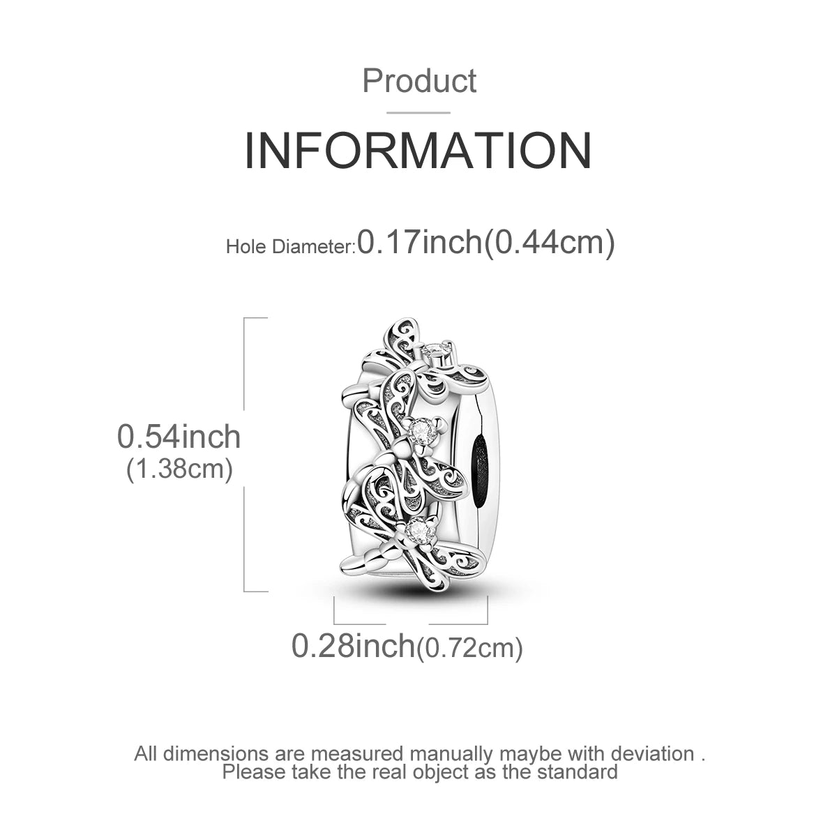 Original 925 Sterling Silver Stopper Bead Clip Charm | Fits Bangle Bracelet DIY Jewelry