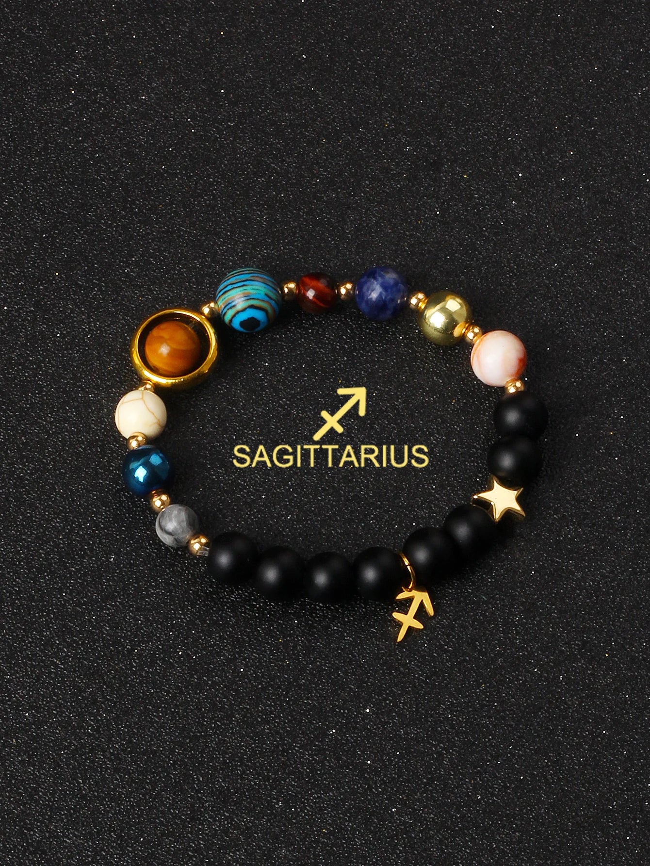 Eight Planets & 12 Constellation Natural Stone Bracelets | Universe Galaxy Solar System Jewelry for Women