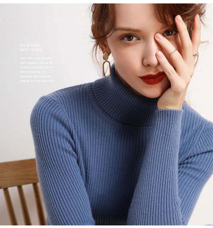 Heliar Women’s Fall Turtleneck Sweater – Soft Knitted Cashmere Pullover, Basic Warm Jumper for Autumn Winter 2024