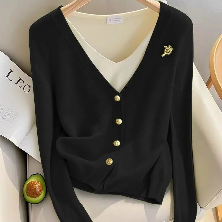 Women’s Thin Knit Cardigan Sweater | Autumn Casual Outerwear & Streetwear Jacket