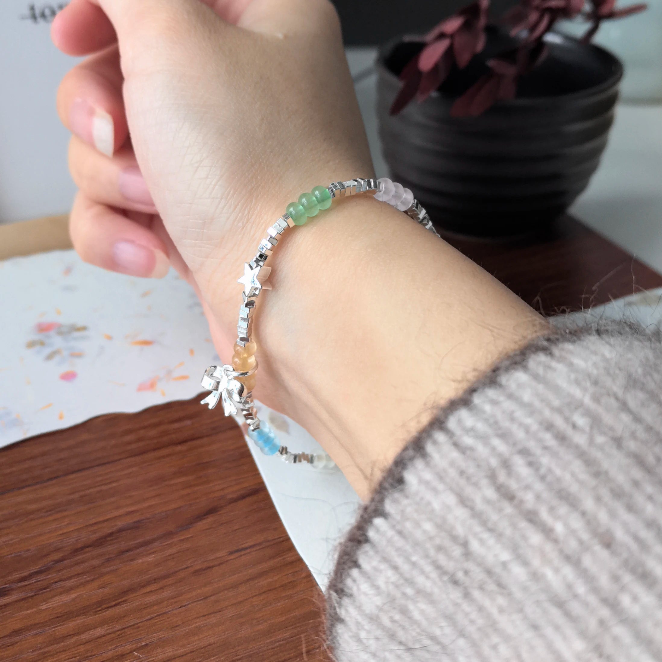925 Sterling Silver Green Leaf Bracelet | Elegant Nature-Inspired Bangle for Women Girls Fashion Jewelry Gift