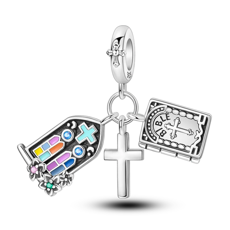 925 Sterling Silver Travel Around the World Charm Bead | Eiffel Tower & Triumphal Arch Dangle for Original Bracelet DIY Jewelry