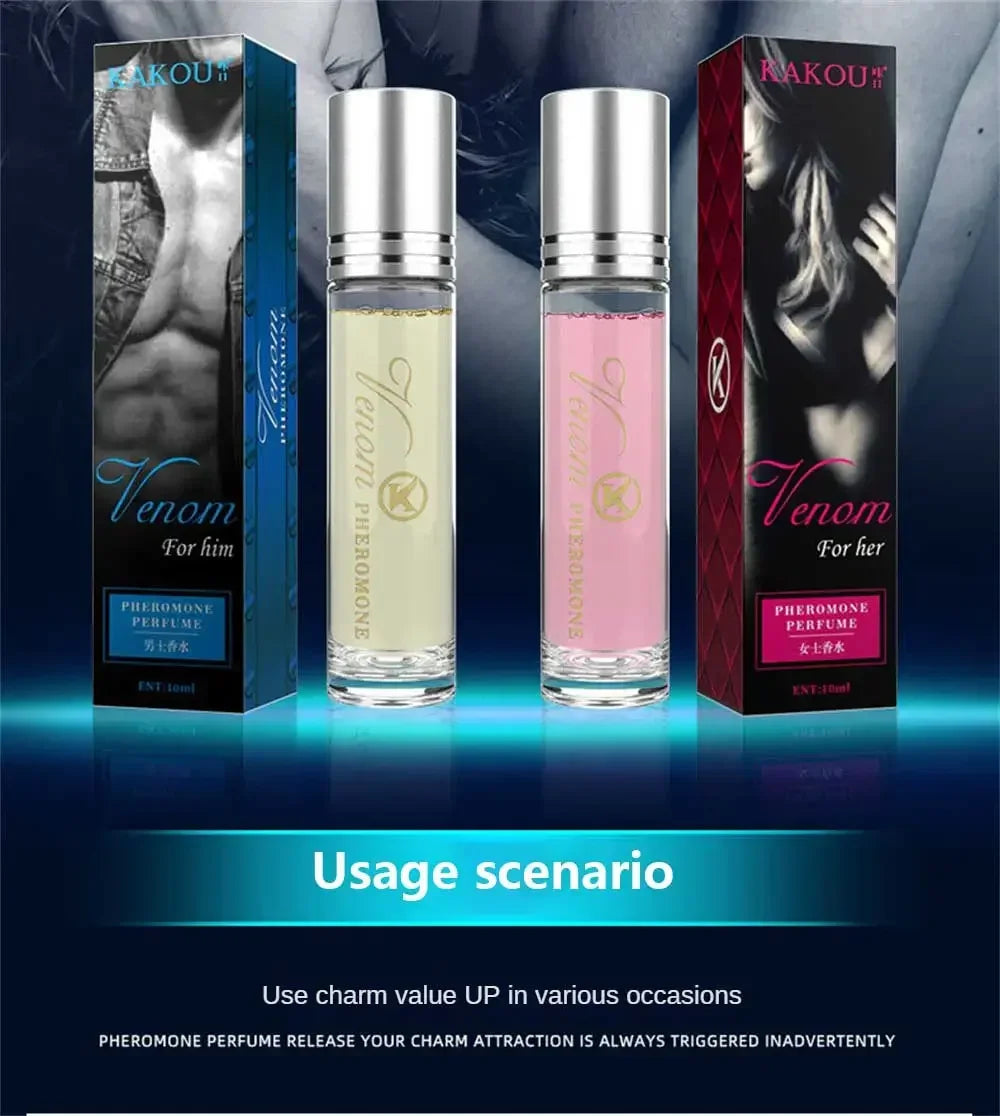 10ml Pheromone Perfume for Men & Women – Roll-On Essential Oil Fragrance, Long-Lasting Scent, Opposite Sex Attraction