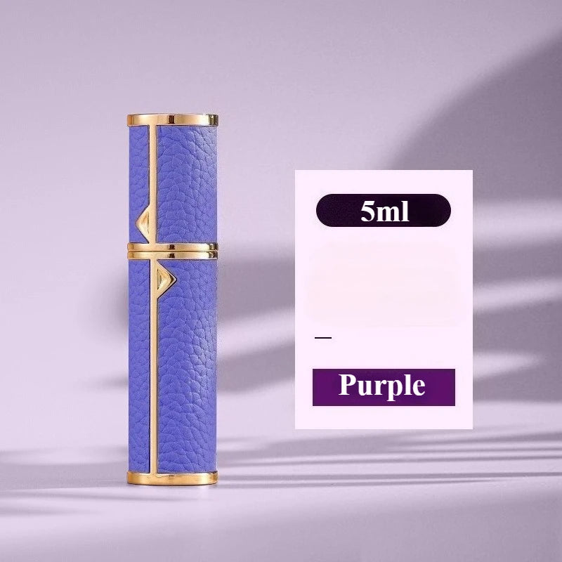 5ML Leather Bottom-Fill Refillable Perfume Atomizer – Travel Cologne Spray Bottle | Fine Mist Spray