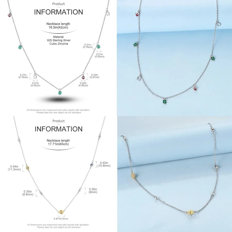 Heart to Heart Necklace 925 Sterling Silver Love Pendant Chain for Women – Wedding & Engagement Fine Jewelry