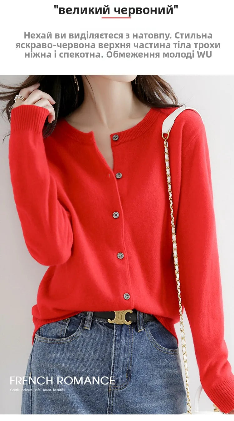 Off-Season Knitted Open Cardigan – Women’s Loose Round Neck Outerwear | Large Size Sweater for Spring & Autumn