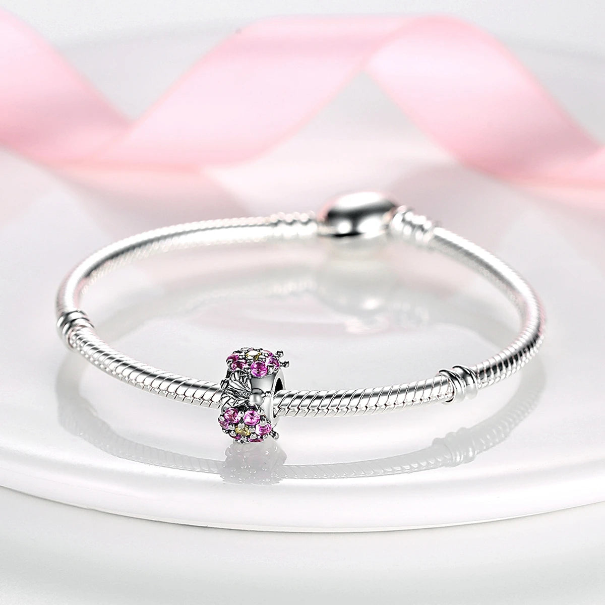 S925 Silver Heart Love Mom Infinity Charm | Dangle Bead Fit Bracelet Jewelry Mother’s Day Gift