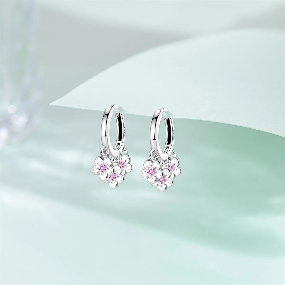 New Original 925 Sterling Silver Sweetheart Bow & Crab Ocean Earrings | Donut Zircon Round Design Women’s Fine Jewelry