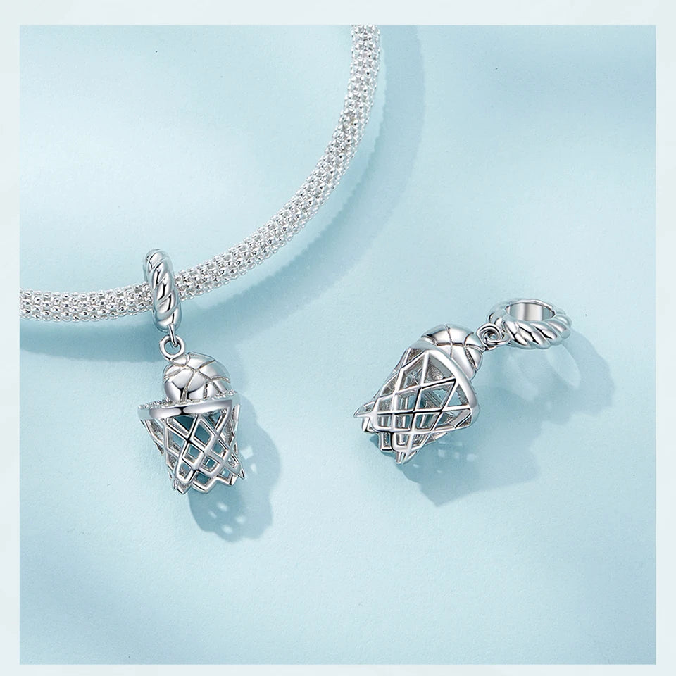 BISAER 925 Sterling Silver Ball Series Charms – Football, Volleyball, Tennis & Basketball Beads Fit Pandora Bracelet DIY Jewelry