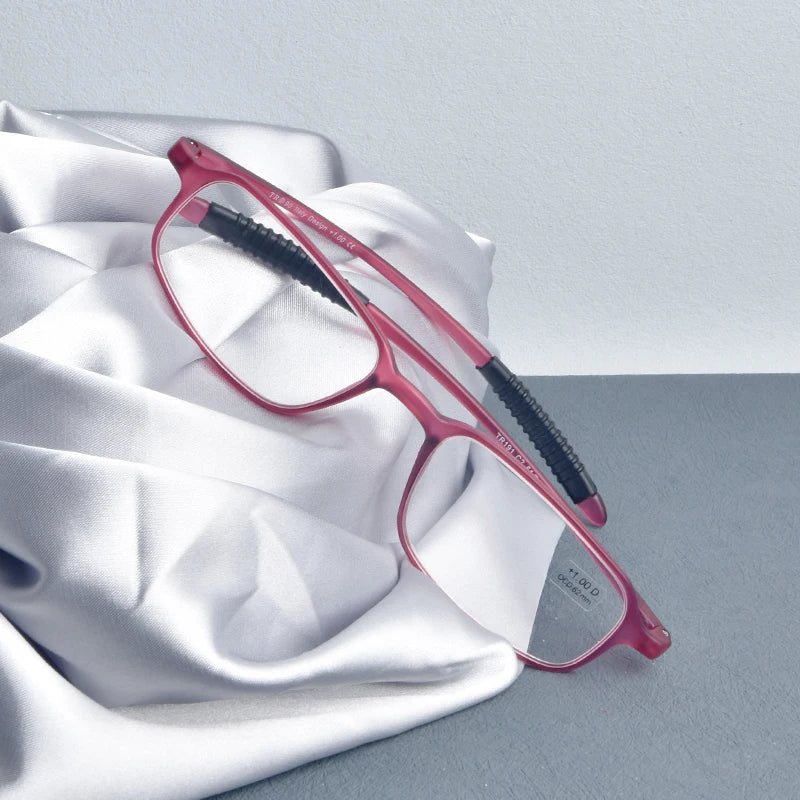 GUANHAO Unisex Reading Glasses 👓 Clear TR90 Frame – Presbyopia 1.0