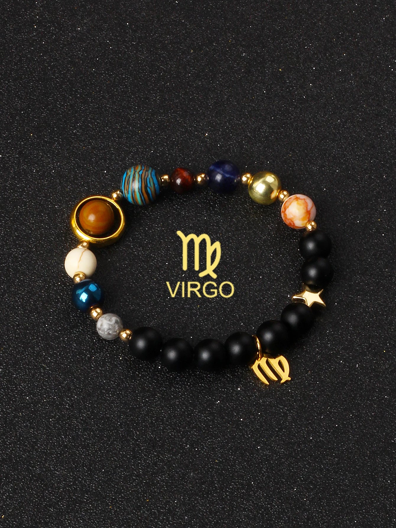 Eight Planets & 12 Constellation Natural Stone Bracelets | Universe Galaxy Solar System Jewelry for Women