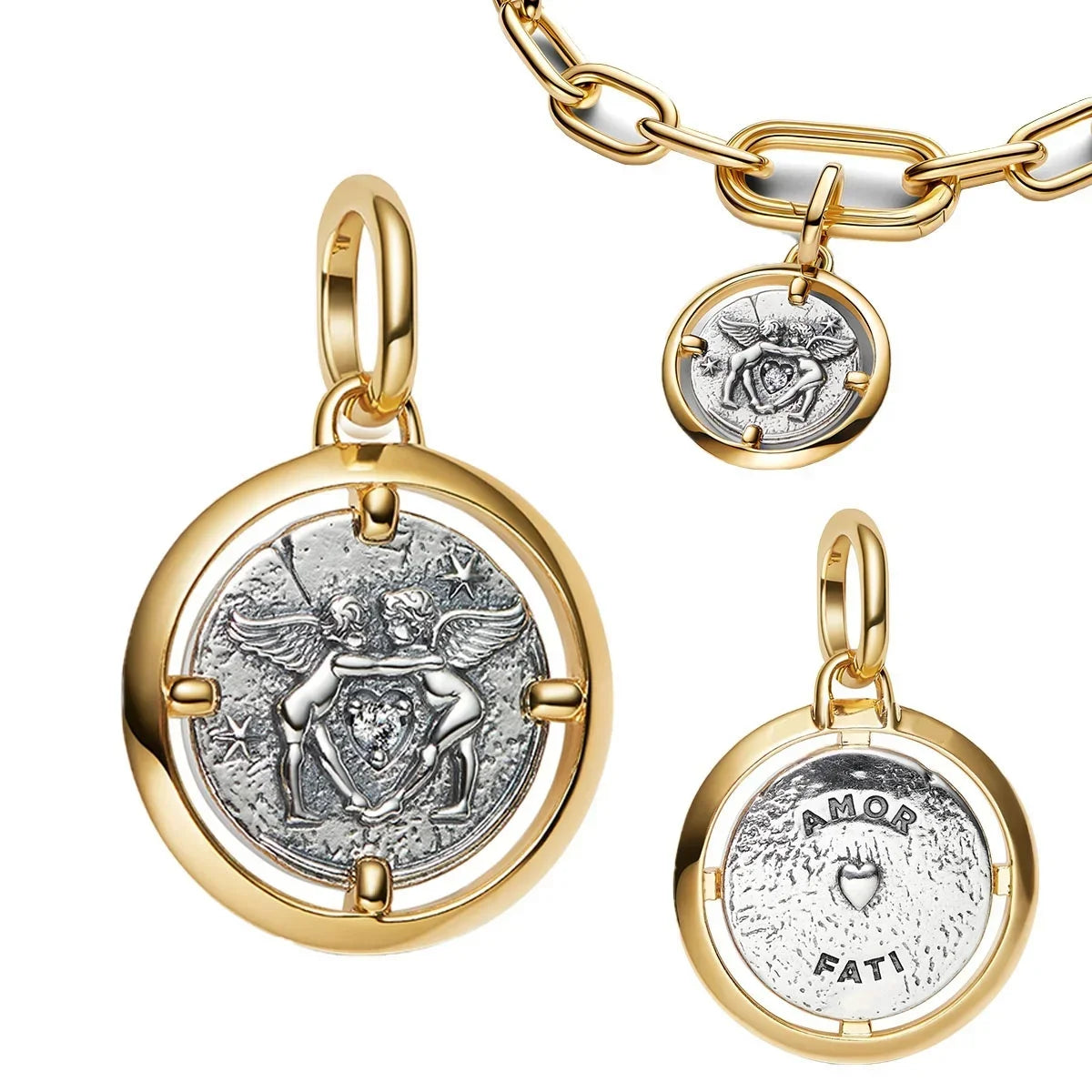 925 Sterling Silver Golden Charms – Horse, Lion, Castle Beads for Bracelet & Necklace DIY Jewelry