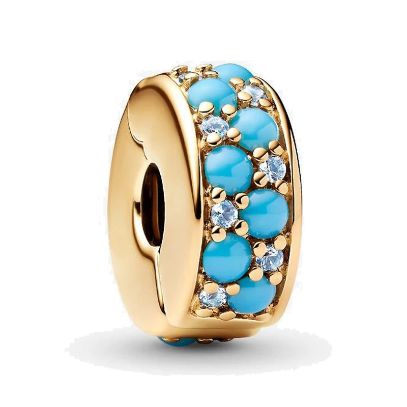 2025 New 925 Sterling Silver Ocean Series Blue Beads | Fit Original Charm Bracelets DIY Party Jewelry for Women