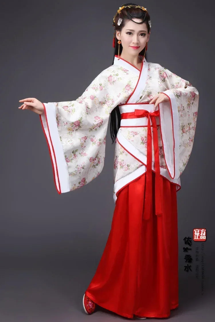 Vintage Women’s Top & Skirt 2-Piece Set – Princess Hanfu Costume Cosplay Elegant Traditional Chinese Clothing 👘✨