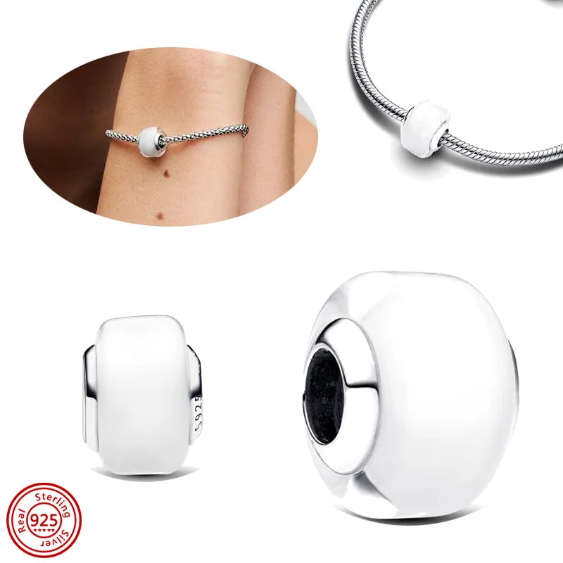 New 925 Sterling Silver Black & White Zircon Bee Butterfly Charms | Fit Original Bracelet Pendant DIY Women Jewelry Gift