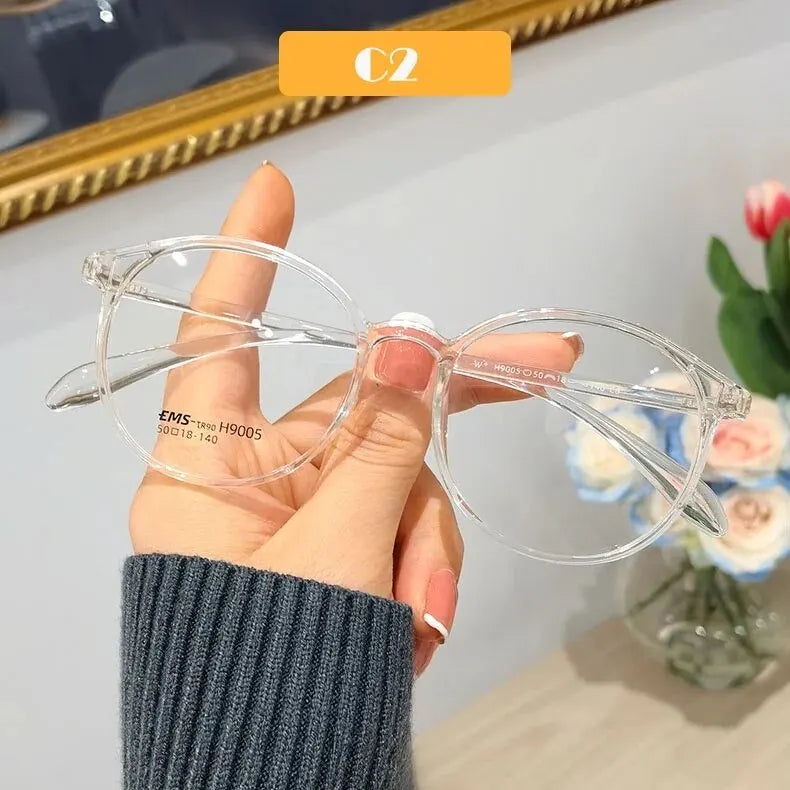 New Fashion Women’s Round Anti-Blue Light Glasses – Eye Protection Eyewear
