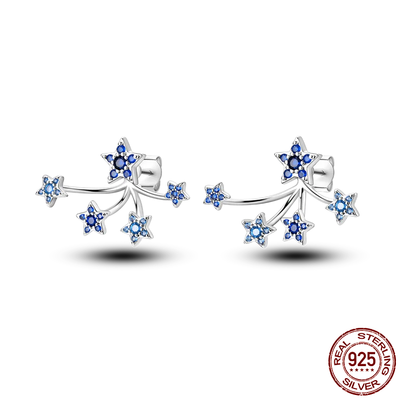 925 Sterling Silver Star Moon Unicorn Earrings | Pave CZ Women’s Fashion & Anniversary Jewelry