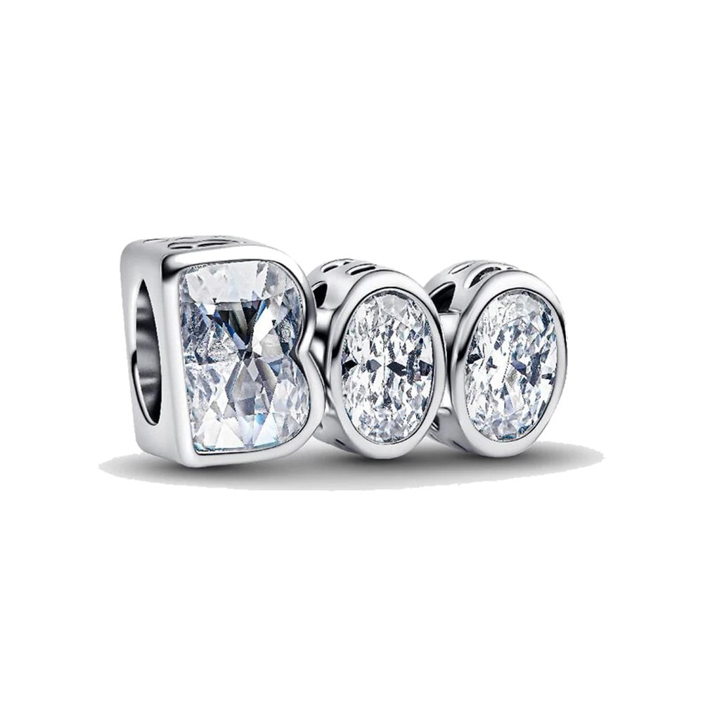 925 Silver Round Chain with Beads, Snowflakes & Hearts for Original Charm Bracelets – DIY Jewelry Accessory