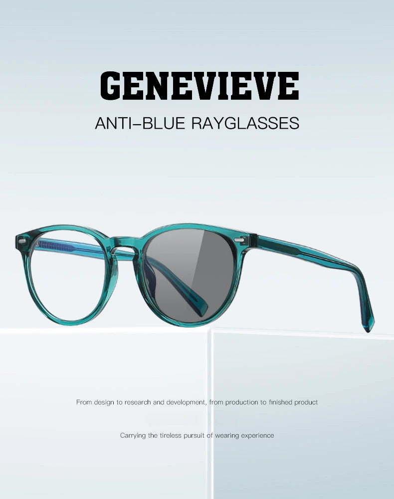 GENEVIEVE Round Women’s Glasses 👓 Anti-Blue Light Photochromic 2117