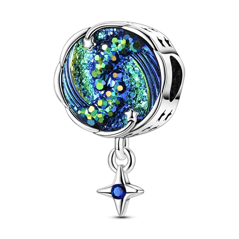 925 Sterling Silver Zircon Bowknot Heart Balloon Charms | Original Pendant Beads Fit Bracelet DIY Fine Jewelry for Women