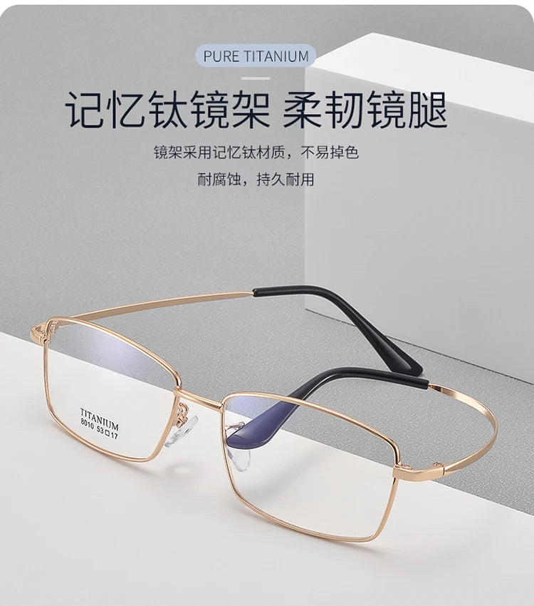 BCLEAR Custom Optical Glasses – Full Rim Classic Square Frame Eyeglasses for Men & Women | Anti-Blue Light Myopia, Presbyopia, Progressive