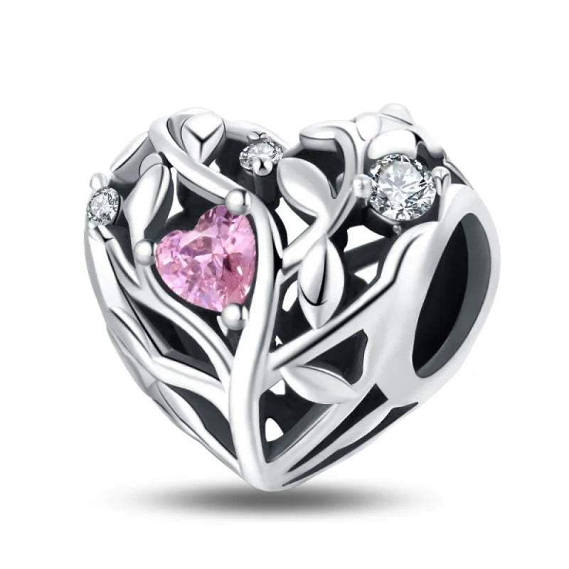 925 Sterling Silver Red Heart Charms | Apple, Rose & Gift Box Beads Fit Original Bracelet Necklace Women Jewelry