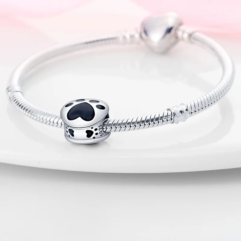 Cute Pet Kitten Puppy Sheep Charms | Fit 925 Original Pandora Bracelets | Colorful Zircon Beads DIY Jewelry Gift