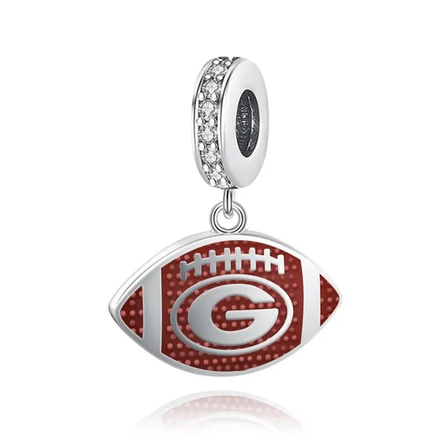 925 Sterling Silver Sports Charm Beads | Baseball & Football Pendant for Original Bracelets & Necklaces DIY Jewelry Gift for Women