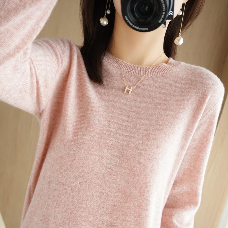 2025 Women Sweater Korean Fashion – Spring Autumn Long Sleeve O-Neck Knitwear Soft Warm Pullovers Bottoming Shirts