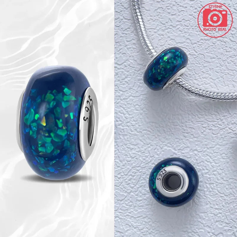 925 Sterling Silver Green Heart Dangle Charm – Fits Original Pandora Bracelet & Earrings Set Trendy Jewelry Gift for Women