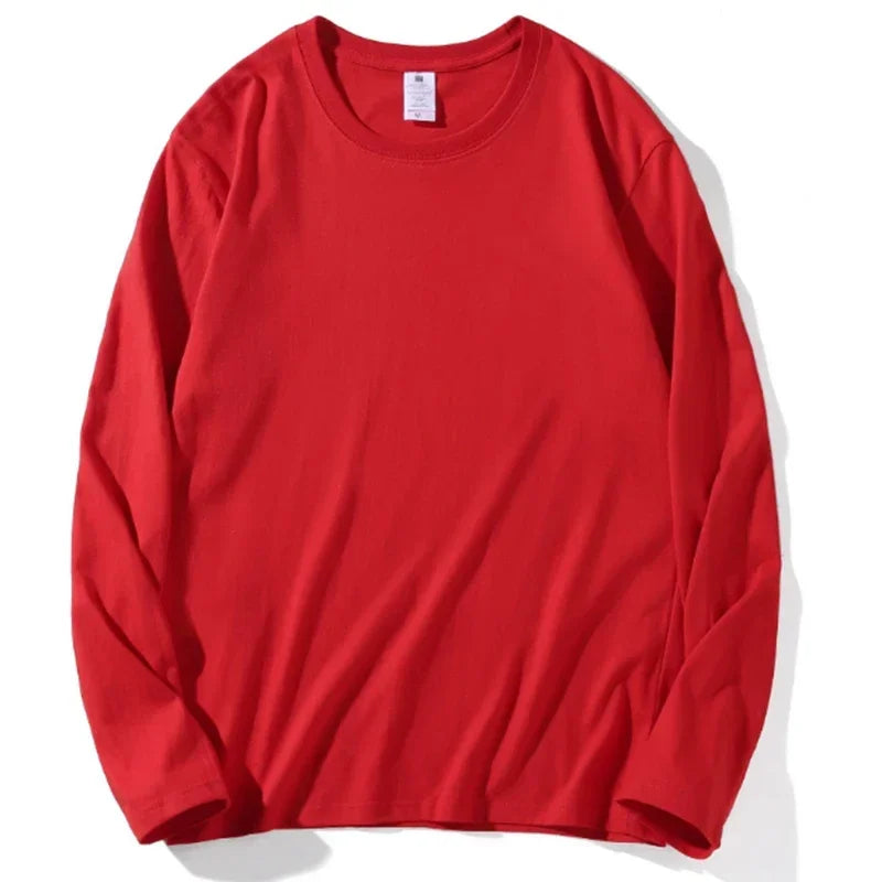 Autumn Korean-Style Long Sleeve T-Shirt for Women | Versatile Streetwear Casual Solid Color Top