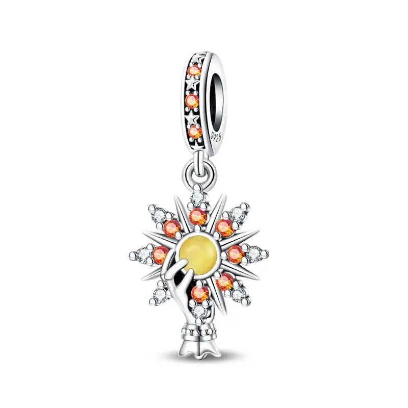925 Sterling Silver Tarot Star Lover Charm | Fits Pandora Bracelet Women’s DIY Jewelry Gift
