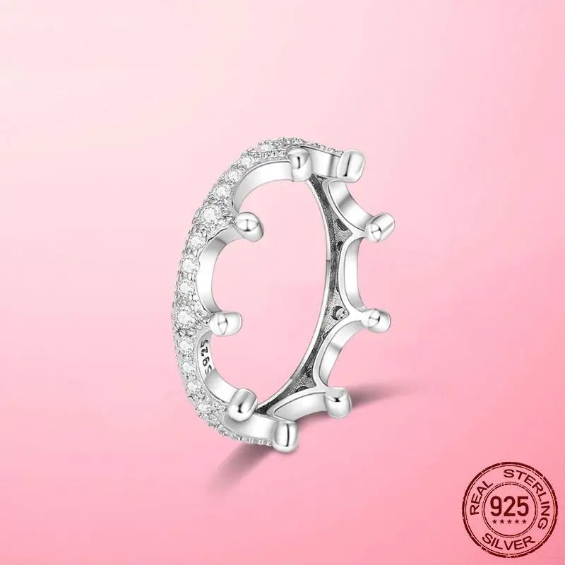 925 Silver Sparkling & Polished Lines Ring for Women | 2025 New Finger Ring | Wedding Engagement Jewelry Gift Anel