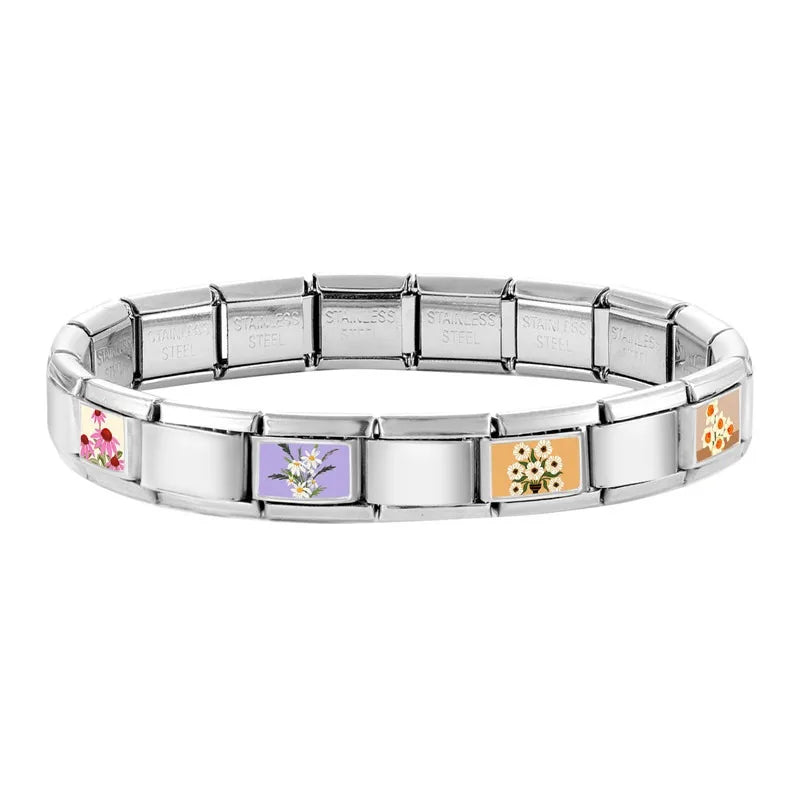 2025 Original Y2K Colorful Cute Cartoon Cats Dogs Italian Charm Links Fit 9mm Stainless Steel Bracelet Men Women DIY Making Gift