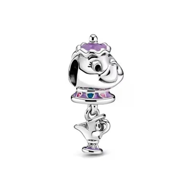 925 Silver DIY Beads & Charms | Mickey, Minnie, Princess, Pumpkin, Stitch, Spiderman Marvel for Bracelets
