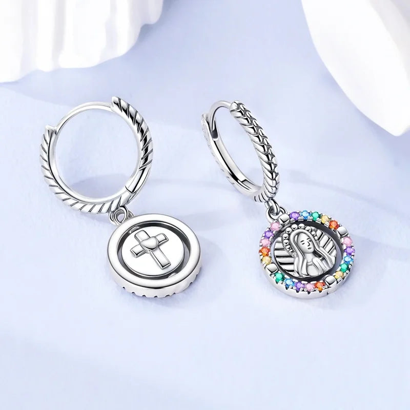 New Original 925 Sterling Silver Sweetheart Bow & Crab Ocean Earrings | Donut Zircon Round Design Women’s Fine Jewelry