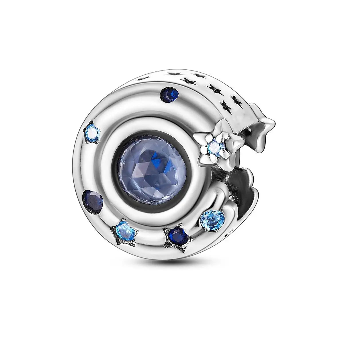 Silver Plated Colorful Glowing Moon & Stars Rainbow Dangle Charms | Fit Original Bracelet & Necklace | Women’s Jewelry Beads