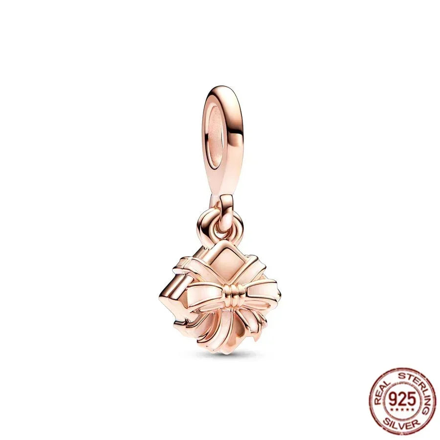 Christmas 925 Sterling Silver Charms | Santa Claus Reindeer Snowman Tree Beads Fit Original Bracelet