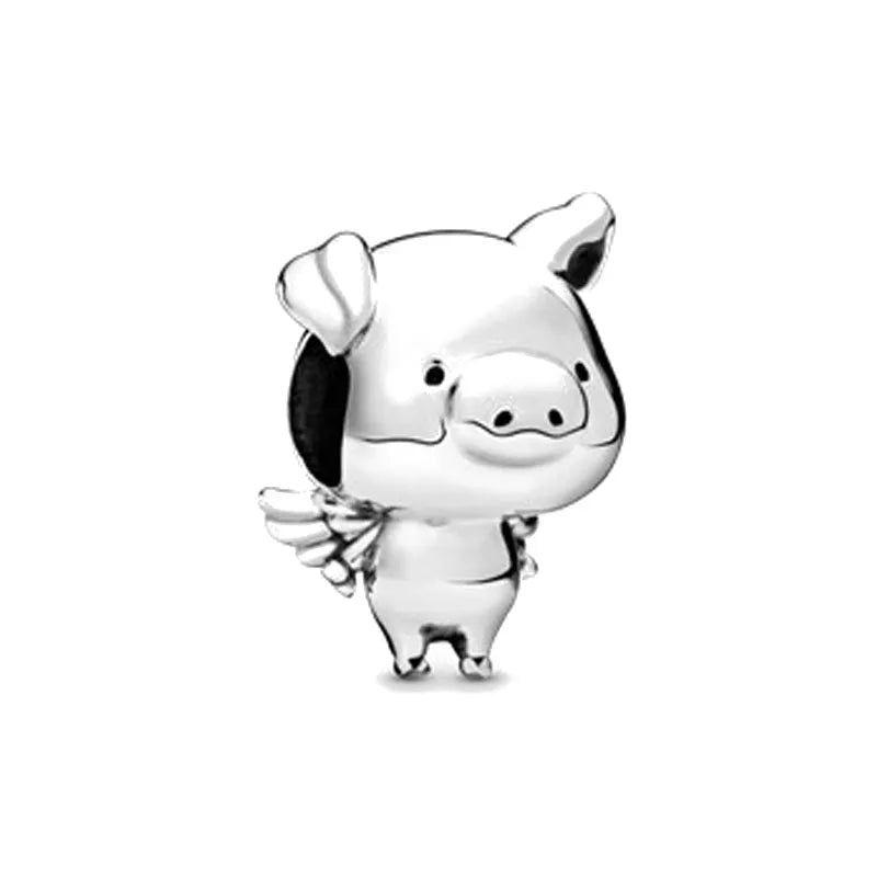 925 Sterling Silver Dog, Owl, Koala, Dinosaur & Hedgehog Charms | Fit European Bracelet & Necklace DIY Jewelry