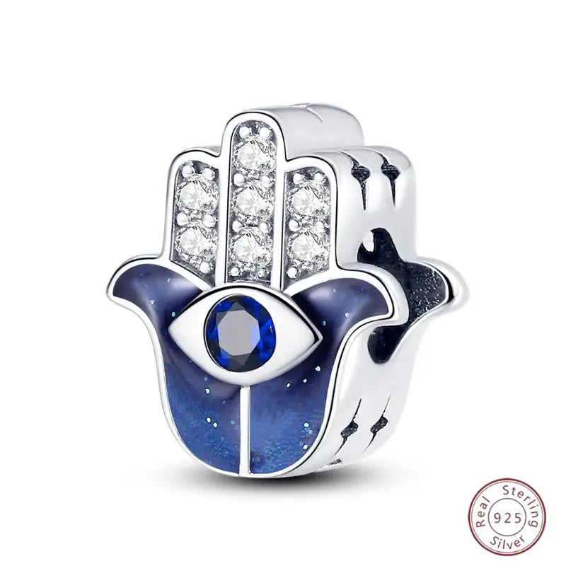 925 Sterling Silver Beaded Flat Pendant | Fantasy Original 3mm Beads for Women’s Bracelet Fine Jewelry