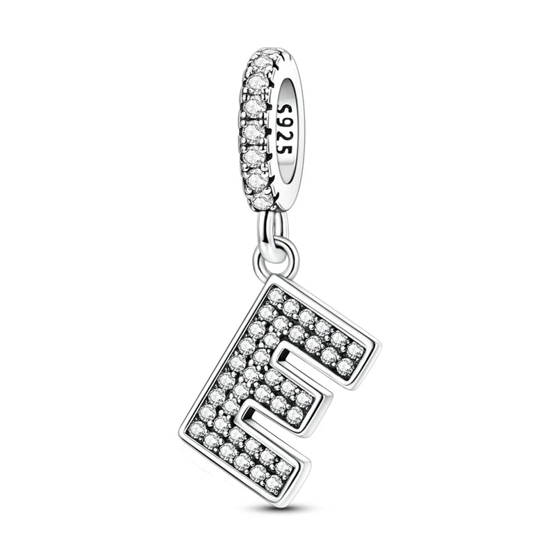 New 26 A–Z Letter Charms Beads 925 Sterling Silver | Alphabet Pendant Fit Original Bracelet Women Jewelry Gift