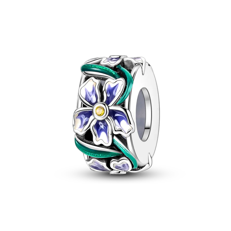 925 Sterling Silver Colorful CZ Zircon Dangle Charm | 2025 New Fashion Bead | Fits Pandora Bracelet | DIY Jewelry Gift