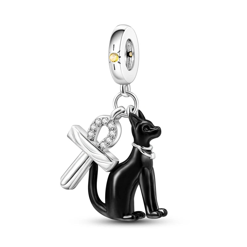 925 Sterling Silver Dog & Cat Animal Series Charms | Pet Beads for Original Bracelet & Necklace DIY Jewelry for Women