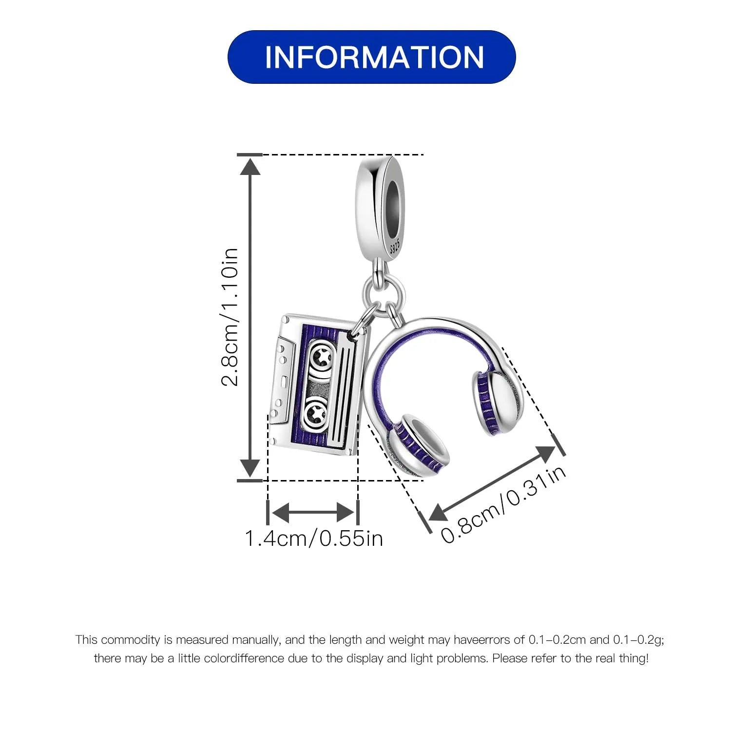 925 Sterling Silver Western Cowboy Boots Charm Bead | Hobby Series Pendant for Bracelet DIY Jewelry Gift