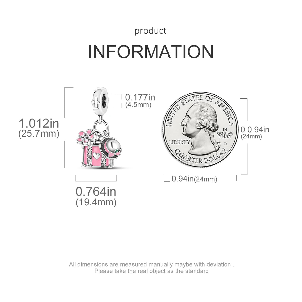 925 Sterling Silver Pink Ballet Girl Charms | Bow Pendant Beads Fit Original Bracelet & Necklace DIY Jewelry for Women