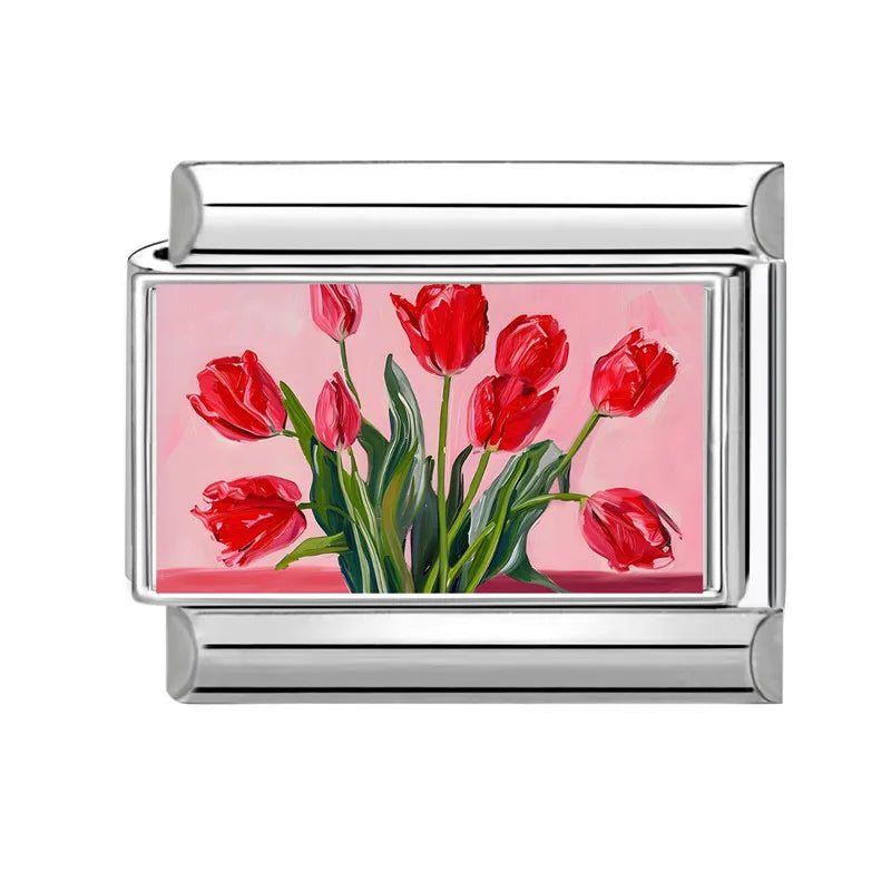 2025 Original Y2K Colorful Cute Cartoon Cats Dogs Italian Charm Links Fit 9mm Stainless Steel Bracelet Men Women DIY Making Gift