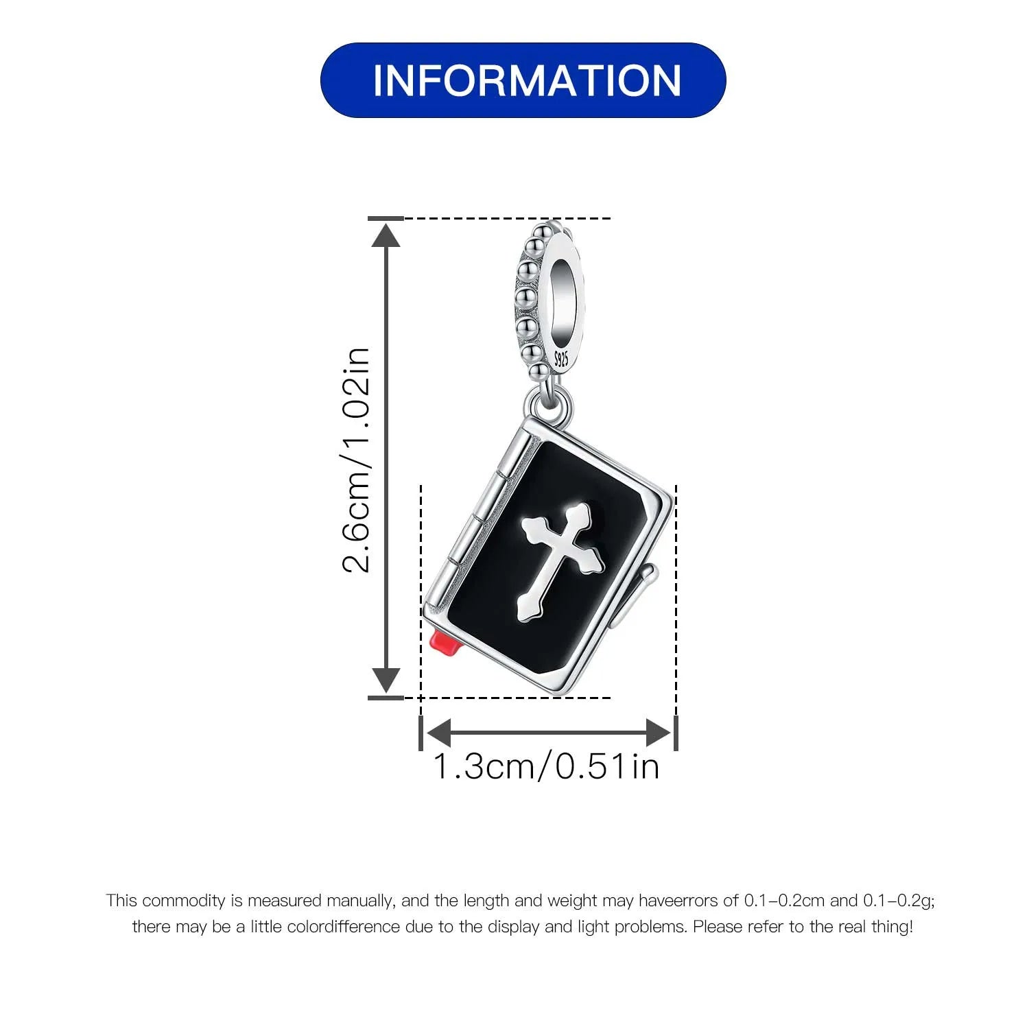 925 Sterling Silver Jesus Religious Symbol Charm Bead | Faith Pendant for Original Bracelet DIY Jewelry Gift