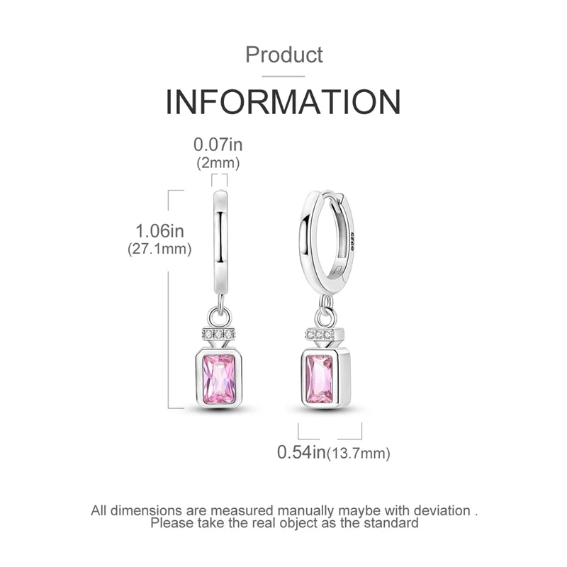925 Sterling Silver Perfume & Fold-Eared Rabbit Hoop Earrings | Pave CZ Elegant Jewelry Gift for Women & Friends