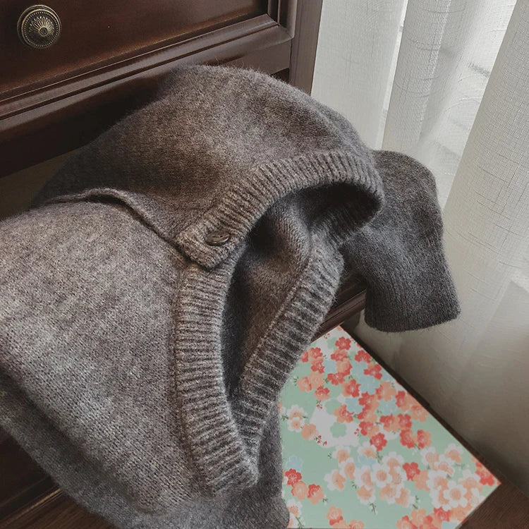 Women’s Knitted Open Cardigan | Casual Korean Style Long Sleeve Autumn Winter Outerwear Sweater Jacket