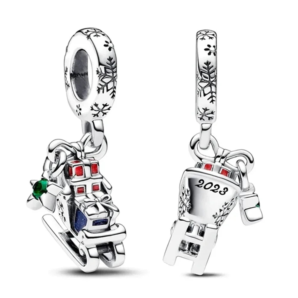 New 925 Sterling Silver Christmas Tree Snowflake Deer Sweater Charm | Fit Original Bracelet DIY Women Jewelry Gift